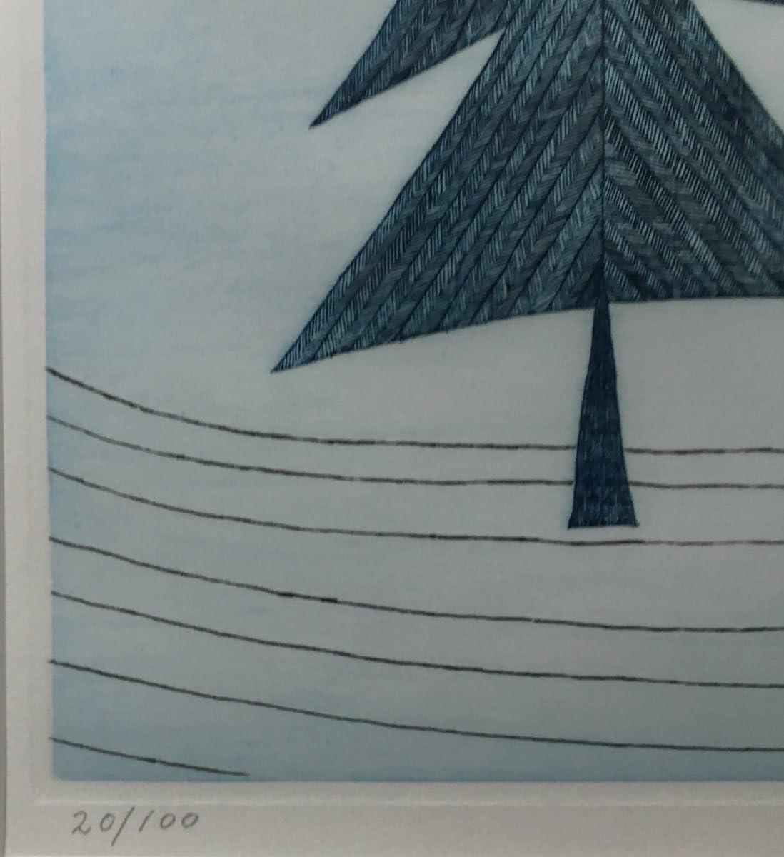 Amazon.co.jp: 真作保証『南桂子 オリジナル銅版画 鳥と樹 限定20100部